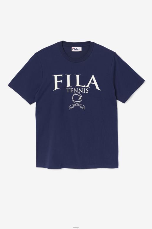 FILA menn fila saran tee marine/gardenia HHL84343 marine/gardenia