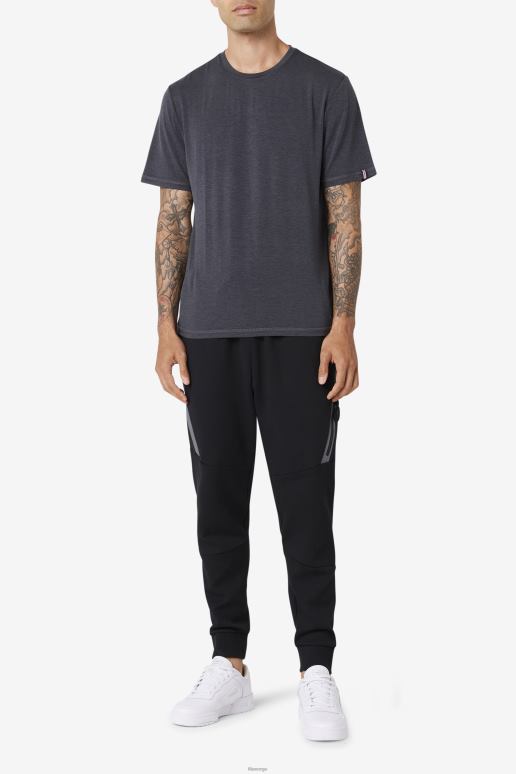 FILA menn fila sort lyng pendler-t-skjorte HHL84400 svart lyng