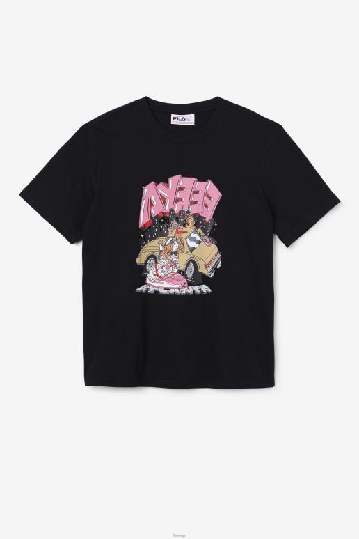 FILA menn fila svart vulk t-skjorte HHL84358 svart