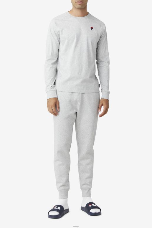 FILA menn flynn langermet t-skjorte fila lys grå HHL84290 lysegrå
