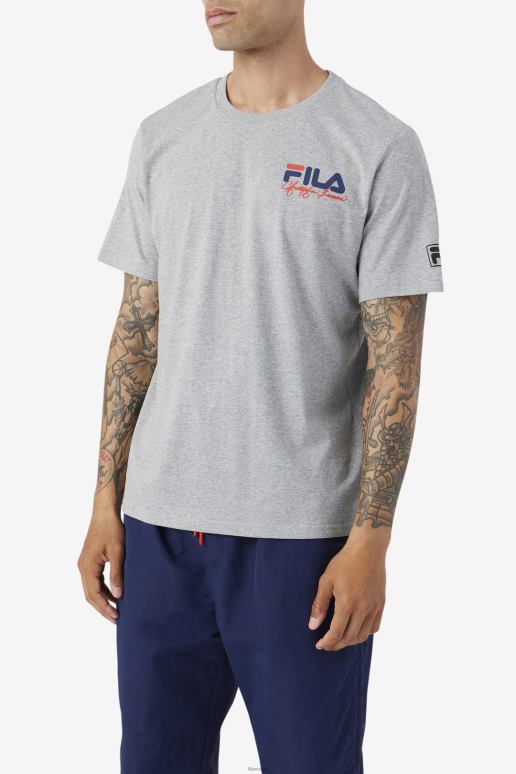 FILA menn gråmelert bevans park grafisk tee fila HHL84390 gråmelert