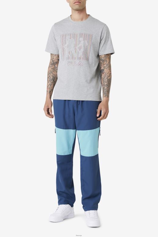 FILA menn gråmelert fila visuri t-skjorte HHL84315 gråmelert