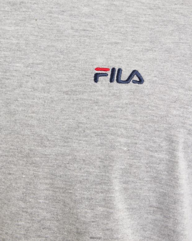 FILA menn herre basic l/s t-skjorte fila sølv marle HHL842552 sølv marle