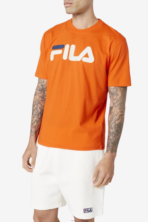 FILA menn herre eagle tee cherry tomat/stein/marine fila HHL84329 cherrytomat/stein/marine
