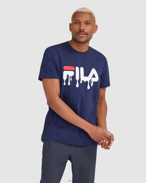 FILA menn herre matthew t-skjorte fila new navy HHL842402 ny marine