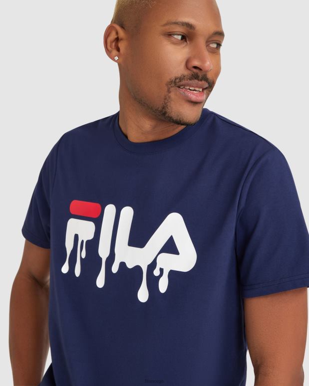 FILA menn herre matthew t-skjorte fila new navy HHL842402 ny marine