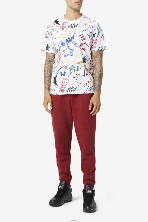 FILA menn hvit fila hiransh t-skjorte HHL84309 hvit