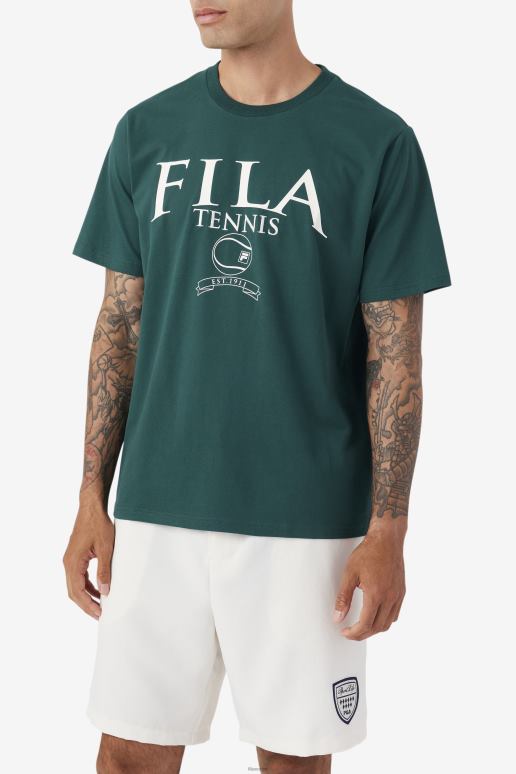 FILA menn junebug/gardenia fila saran tee HHL84345 junebug/gardenia