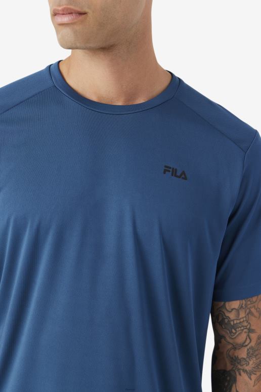 FILA menn kaab crew majolica blå/svart fila HHL84365 majolica blå/svart