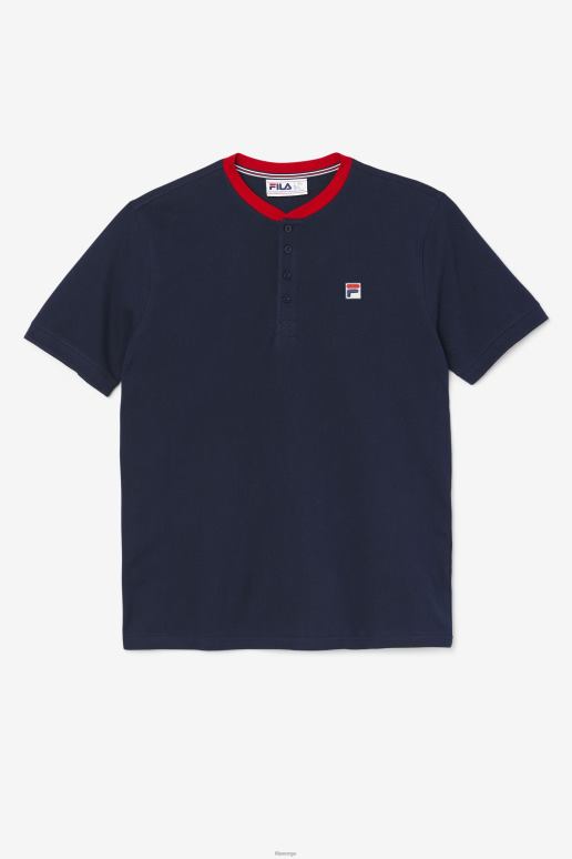 FILA menn marine/rød ralph henley fila HHL84378 marine/rød