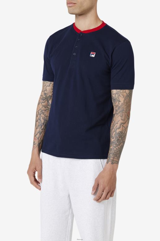 FILA menn marine/rød ralph henley fila HHL84378 marine/rød