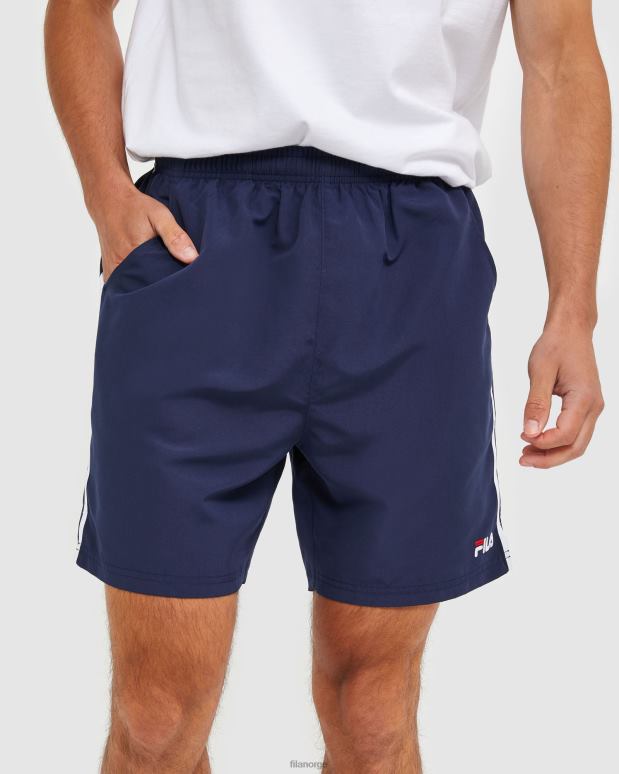 FILA menn nye marineblå klassiske mikrofibershorts for menn fila HHL842460 ny marine