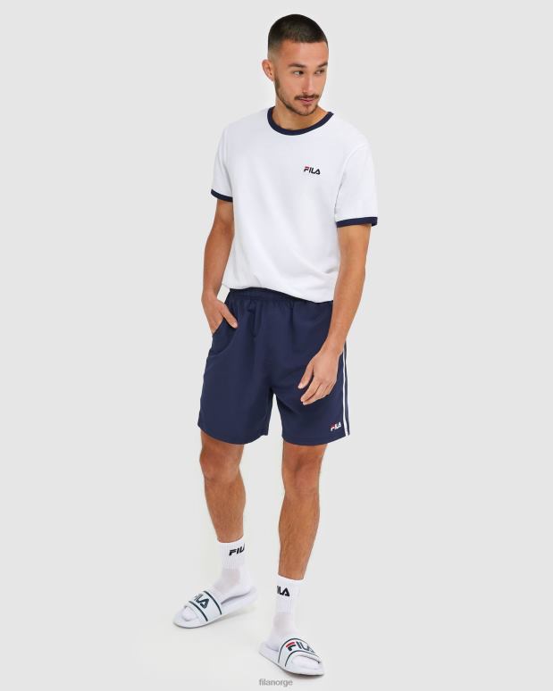 FILA menn nye marineblå klassiske mikrofibershorts for menn fila HHL842460 ny marine