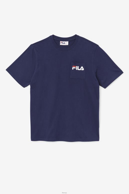 FILA menn peacoat fila curtis lomme-t-skjorte HHL84399 peacoat