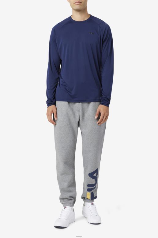 FILA menn peacoat/svart jazam langermet crew fila HHL84246 peacoat/svart