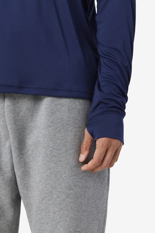 FILA menn peacoat/svart jazam langermet crew fila HHL84246 peacoat/svart