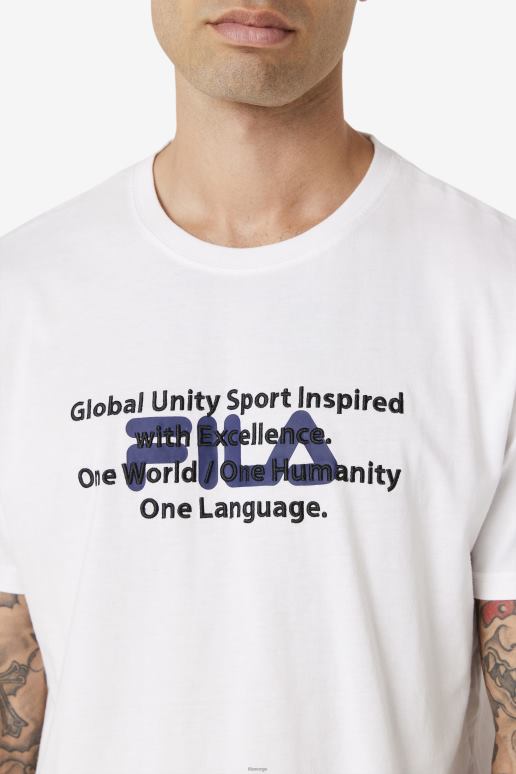 FILA menn pepacton t-skjorte fila hvit HHL84314 hvit