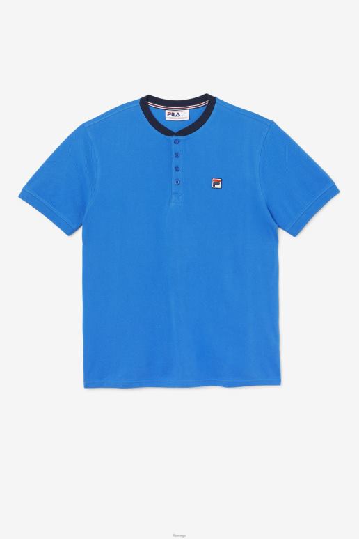 FILA menn ralph henley sterk blå/marine fila HHL84377 kraftig blå/marine