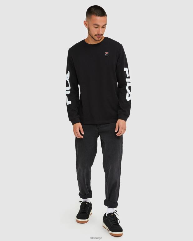 FILA menn svart fila klassisk langermet t-skjorte for menn HHL842463 svart