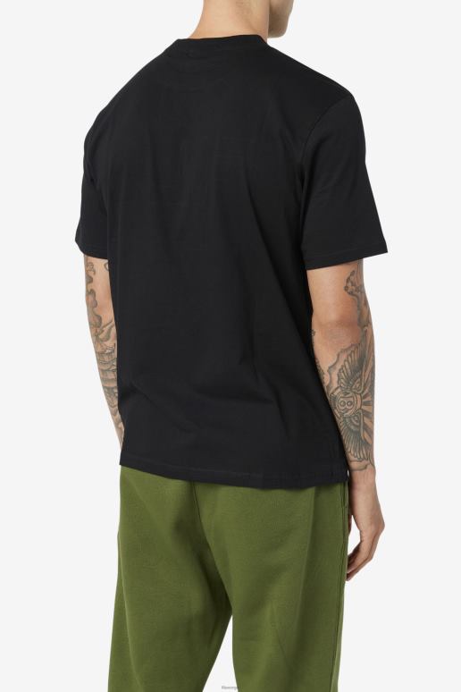 FILA menn svart/hvit/rød bydel t-skjorte fila HHL84276 svart/hvit/rød