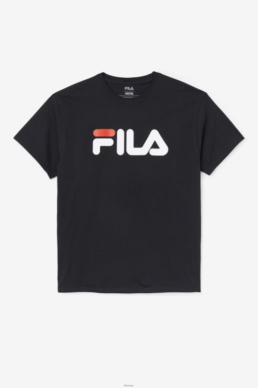 FILA menn svart/hvit/rød fila logo-t-skjorte for menn HHL84267 svart/hvit/rød