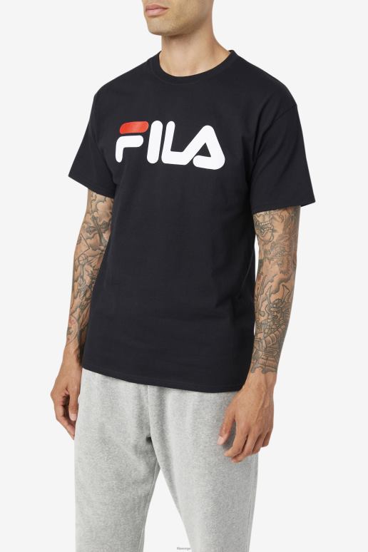 FILA menn svart/hvit/rød fila logo-t-skjorte for menn HHL84267 svart/hvit/rød