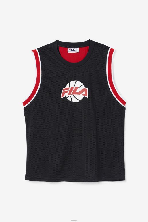 FILA menn svart/rød/hvit fila ovi basketball jersey HHL84219 svart/rød/hvit