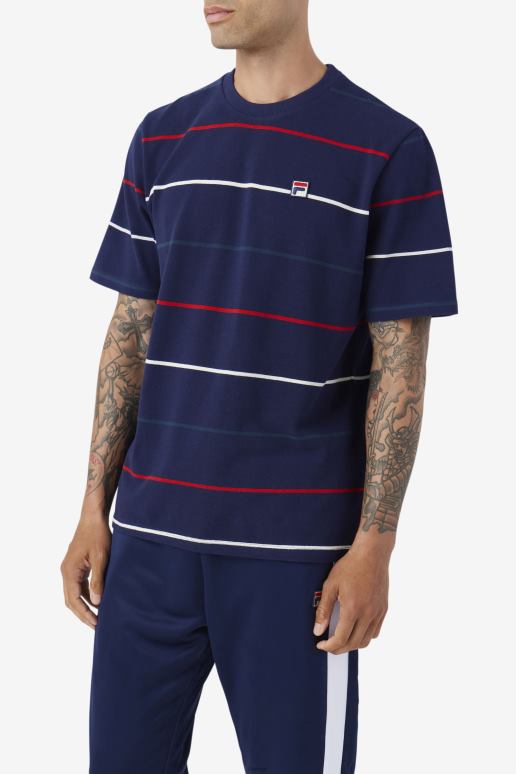 FILA menn thiago crew fila marine/blå/rød HHL84332 marine/blå/rød