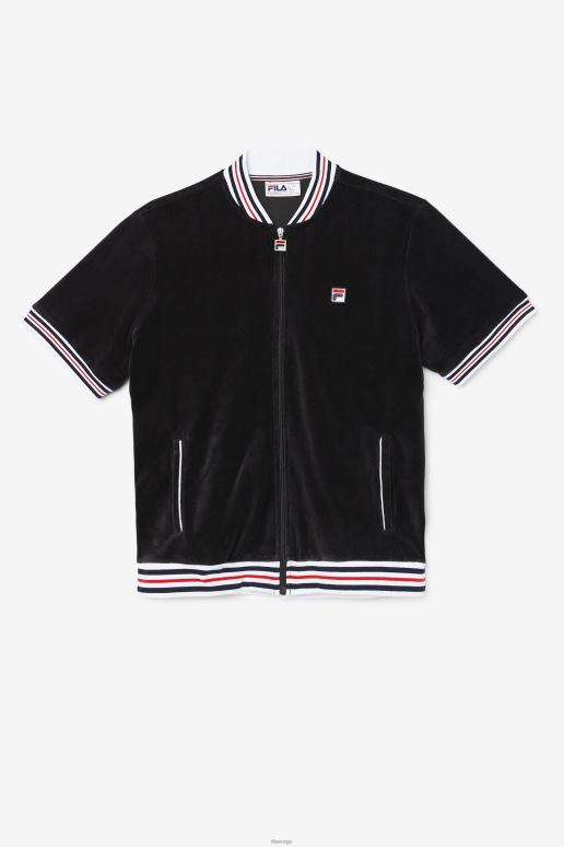 FILA menn estudio velourjakke svart/hvit fila HHL84953 svart hvit