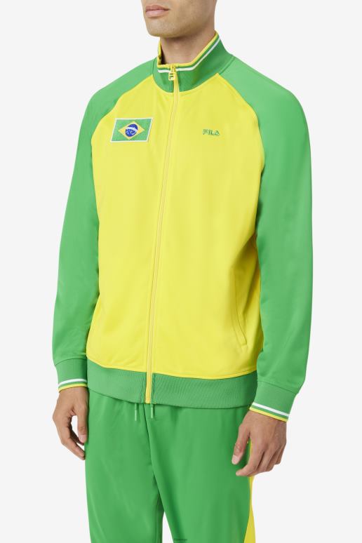FILA menn fila brazil treningsjakke gul/bregnegrønn/hvit HHL84919 gul/bregnegrønn/hvit