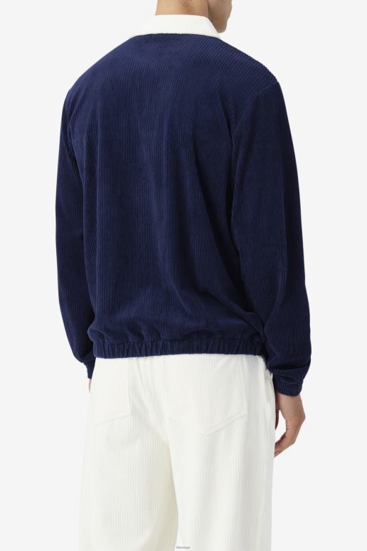 FILA menn fila gerard velourjakke marine/egret/rød HHL84937 marine/hegre/rød