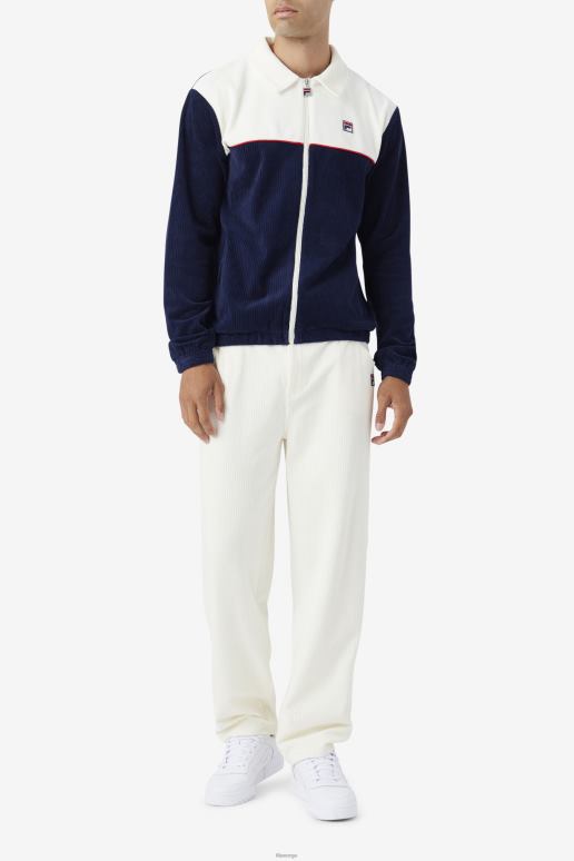 FILA menn fila gerard velourjakke marine/egret/rød HHL84937 marine/hegre/rød