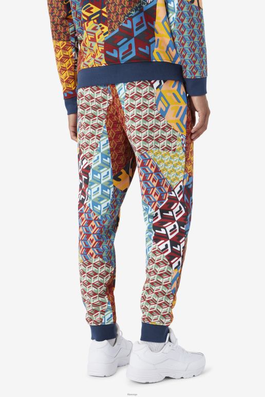 FILA menn fila yellow print/ocean amay jogger HHL84946 gult trykk/hav