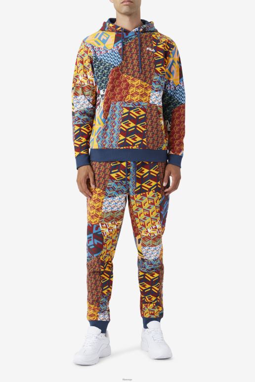 FILA menn fila yellow print/ocean amay jogger HHL84946 gult trykk/hav