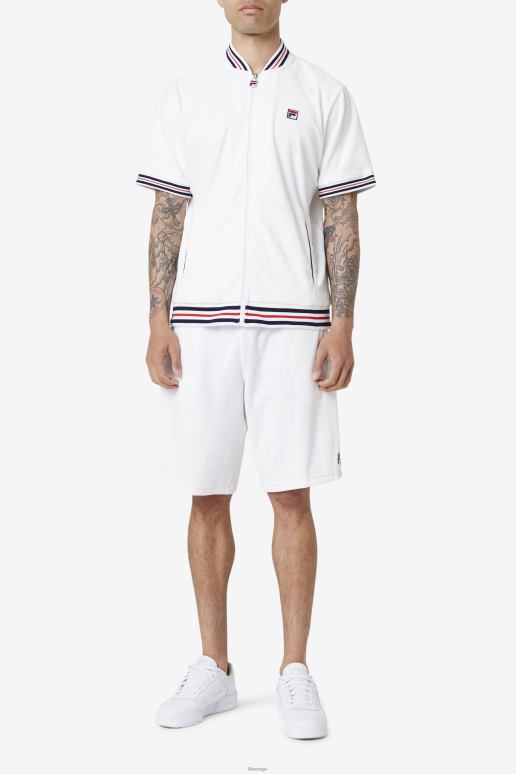 FILA menn hvit/marine estudio velour jakke fila HHL84954 hvit/marine