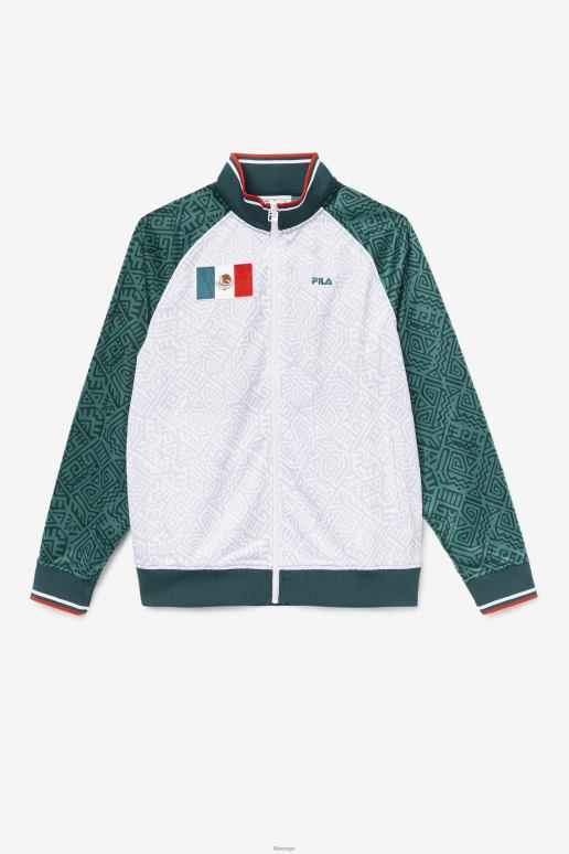 FILA menn juni bugg/hvit/ildrød fila mexico treningsjakke HHL84909 junibug/hvit/ildrød