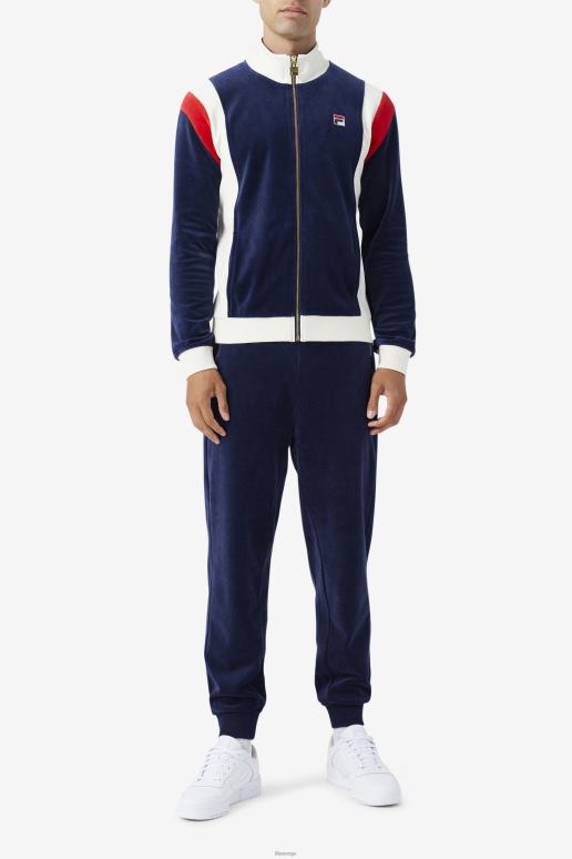 FILA menn marine/egret/rød floyd velour jakke fila HHL84930 marine/hegre/rød