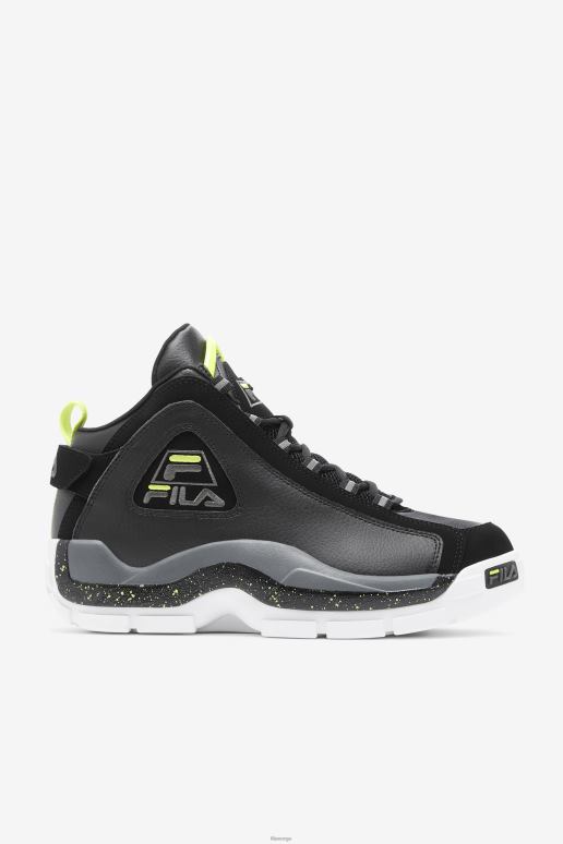 FILA menn fila black/sunny lime/castlerock menns grant hill 2 HHL8458 svart/solrik lime/castlerock