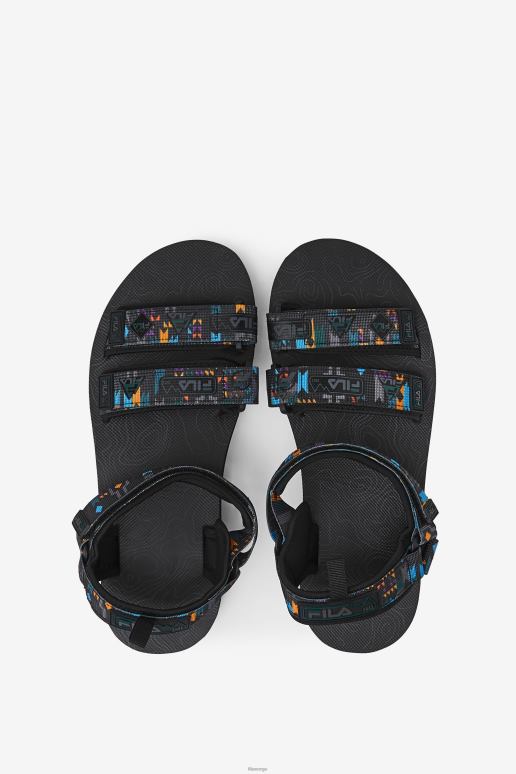 FILA menn fila black/june bug/saffron herredrifter dns HHL84196 svart/june insekt/safran