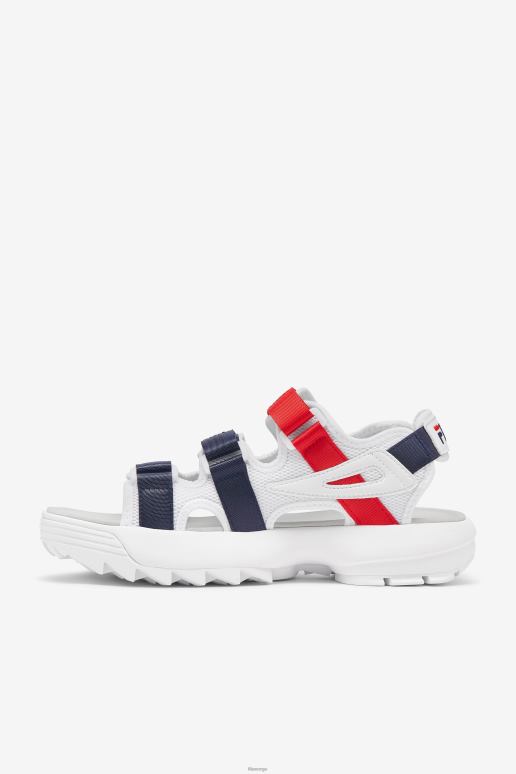FILA menn fila herre disruptor sandal hvit/marine/rød HHL84187 hvit/marine/rød