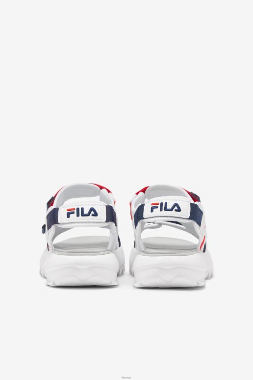 FILA menn fila herre disruptor sandal hvit/marine/rød HHL84187 hvit/marine/rød