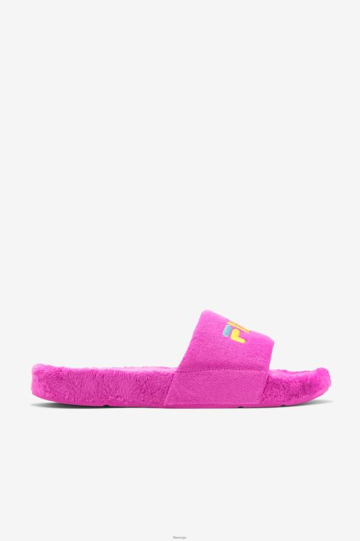 FILA menn terry drifter slide fila lilla/gul/petit four HHL84206 lilla/gul/petit four