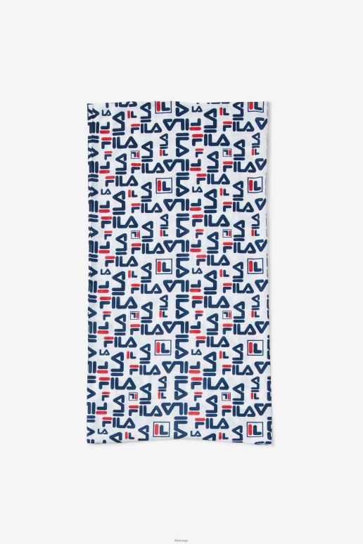 FILA unisex fila hvit multi repeterende logo-gaitor HHL841030 hvit multi