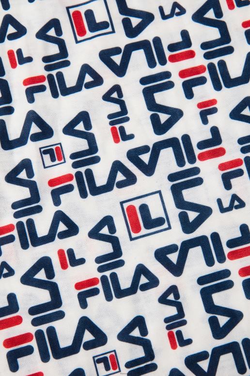 FILA unisex fila hvit multi repeterende logo-gaitor HHL841030 hvit multi