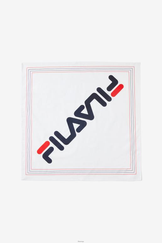 FILA unisex hvit multi fila diagonal logo bandana HHL841035 hvit multi