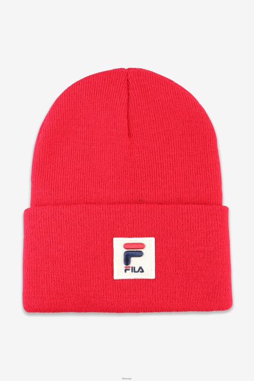 FILA unisex fila beanie med rød mansjett HHL841078 rød