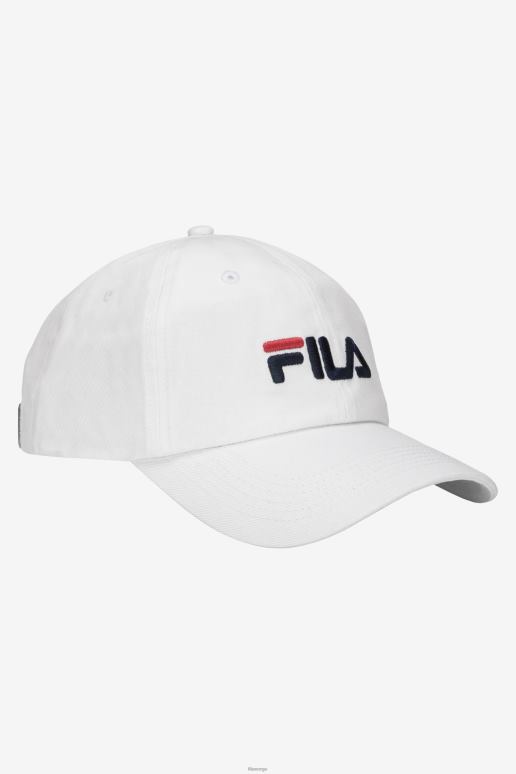 FILA unisex hvit fila-baseballhatt med brodert logo HHL84993 hvit