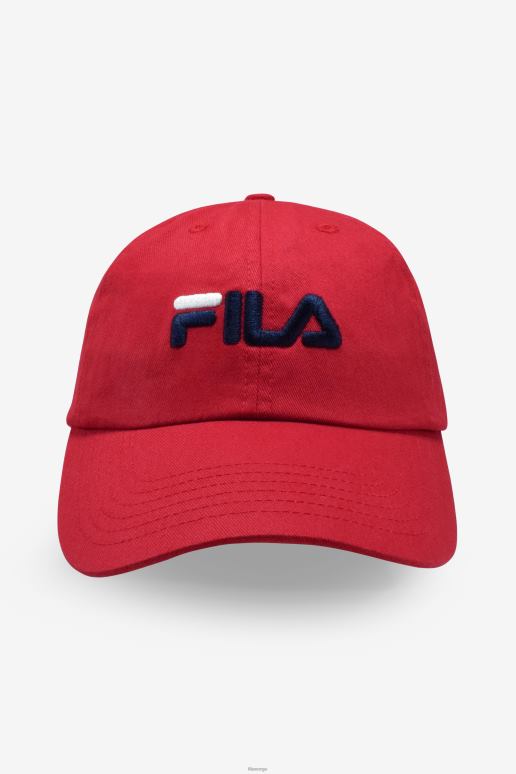 FILA unisex rød fila-baseballhatt med brodert logo HHL84999 rød
