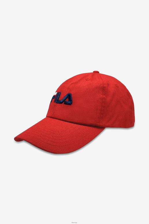 FILA unisex rød fila-baseballhatt med brodert logo HHL84999 rød
