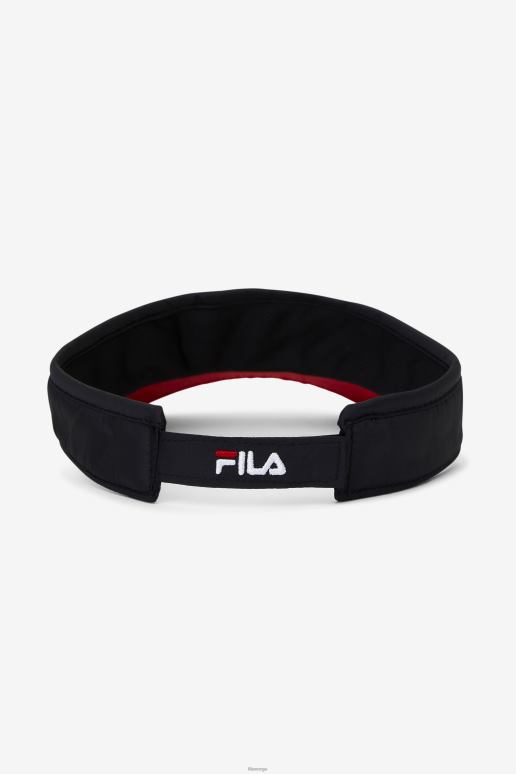 FILA unisex svart/rød fila pickleball visir HHL841131 svart, rød